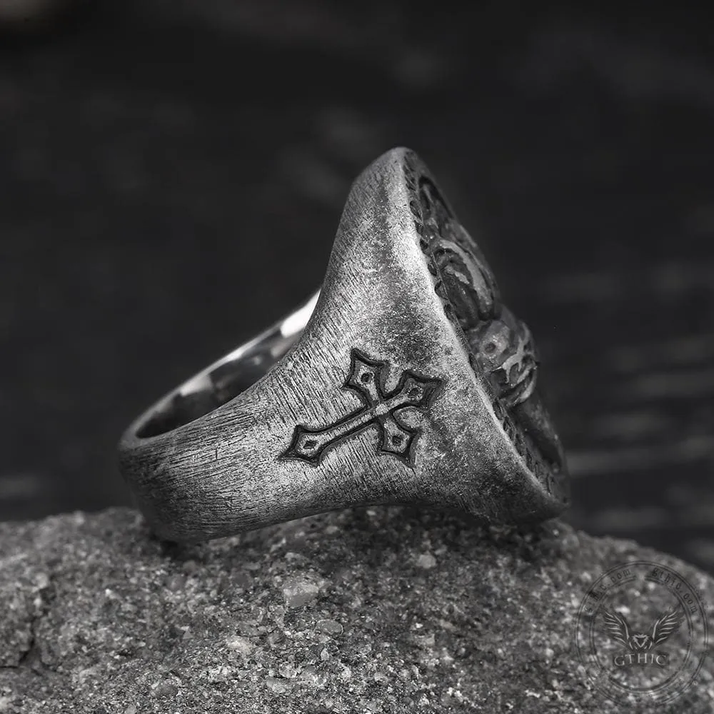 Sacred Heart of Jesus Stainless Steel Ring sold by GTHIC product image thumbnail 5