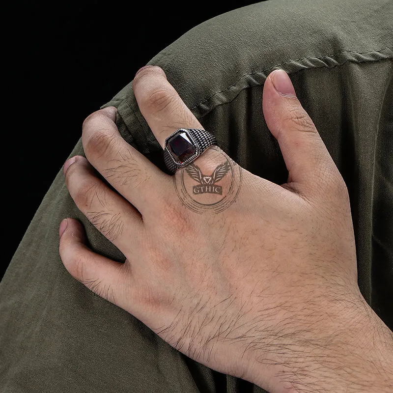 Square Zircon Stainless Steel Minimalist Ring sold by GTHIC product image thumbnail 2