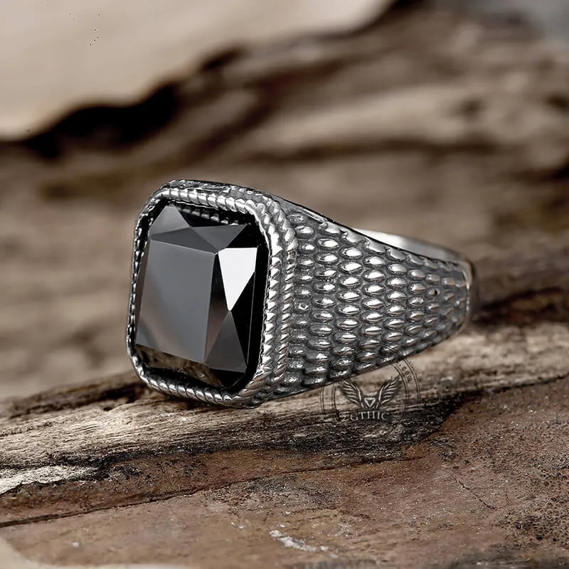 Square Zircon Stainless Steel Minimalist Ring sold by GTHIC product image thumbnail 5