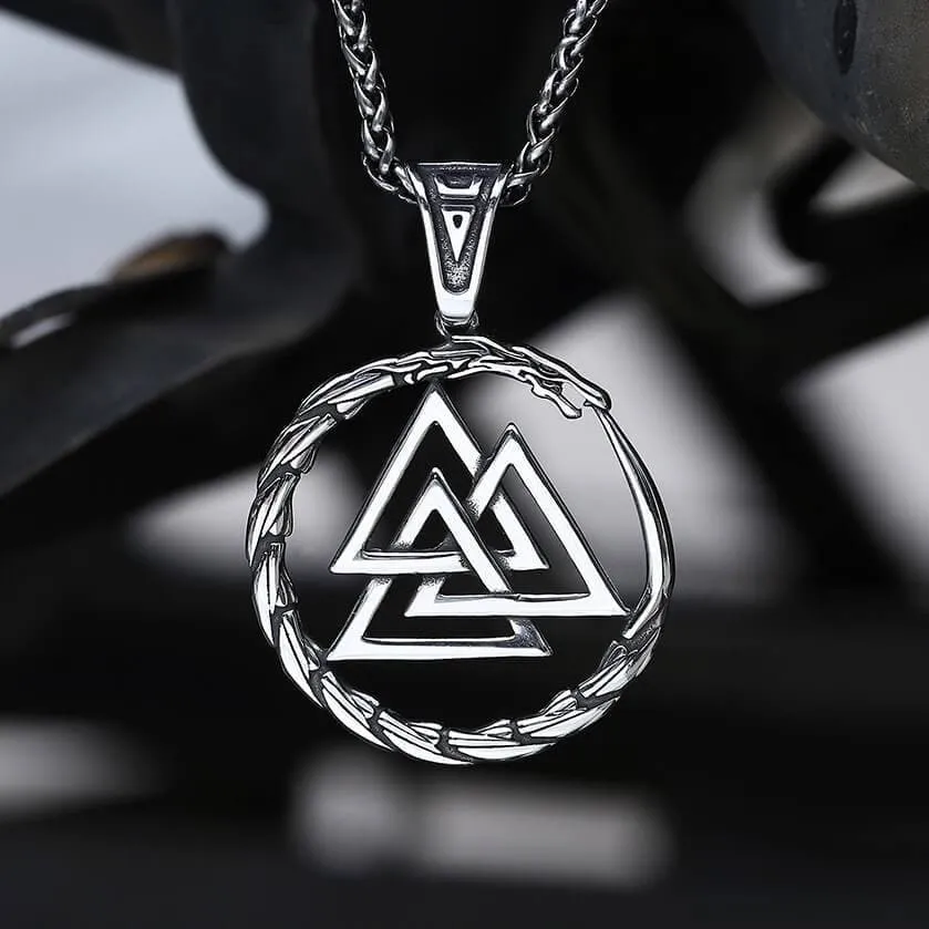 Valknut Stainless Steel Viking Dragon Pendant sold by GTHIC product image thumbnail 2