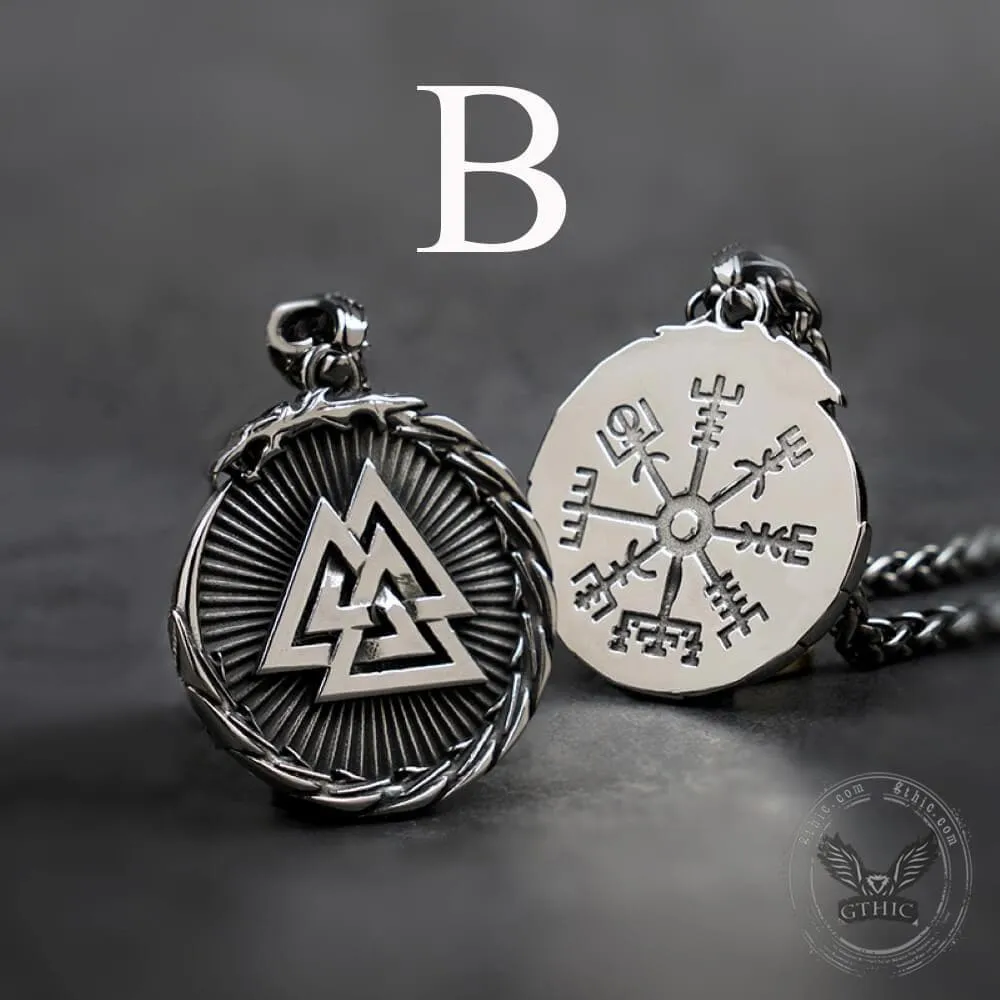 Valknut Stainless Steel Viking Dragon Pendant sold by GTHIC product image thumbnail 4