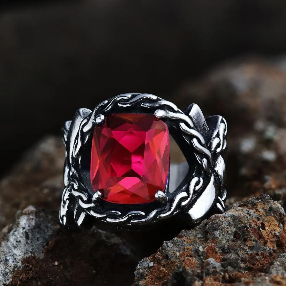 Classic Cross Knot Stainless Steel CZ Ring sold by GTHIC product image thumbnail 4