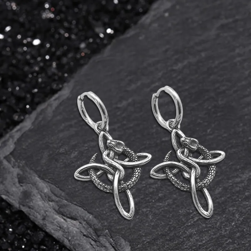 Vintage Snake Celtic Knot Stainless Steel Earrings sold by GTHIC
