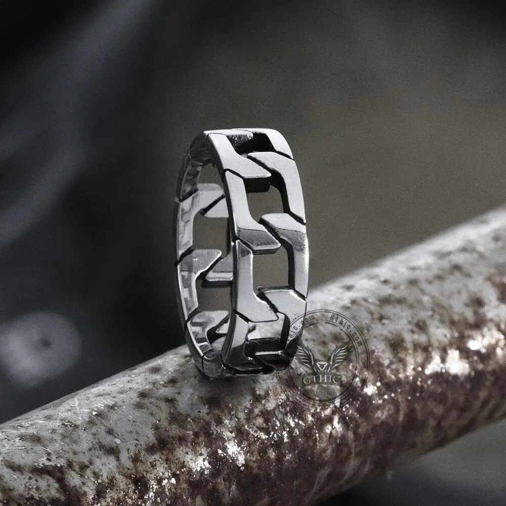Punk Cuban Chain Stainless Steel Ring sold by GTHIC product image thumbnail 4