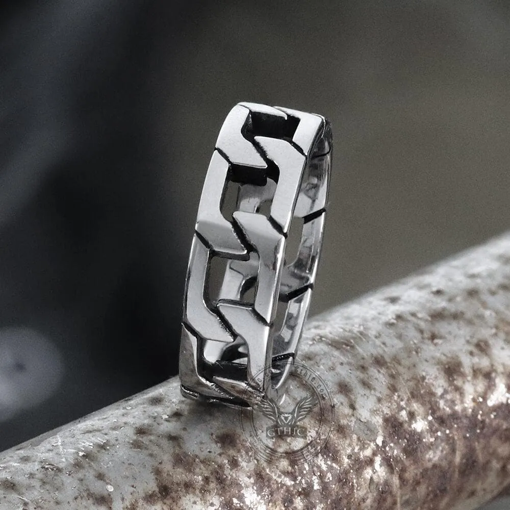 Punk Cuban Chain Stainless Steel Ring sold by GTHIC product image thumbnail 5
