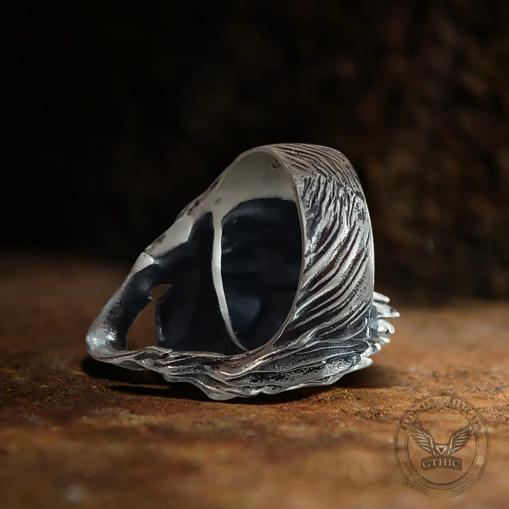 Skull on Fire Sterling Silver Ring sold by GTHIC product image thumbnail 5