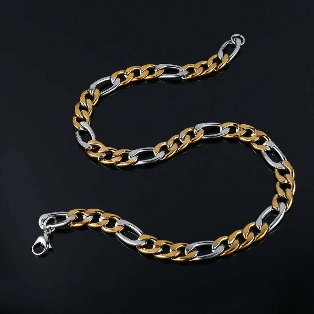 Classic Cuban Stainless Steel Figaro Chain sold by GTHIC product image thumbnail 3