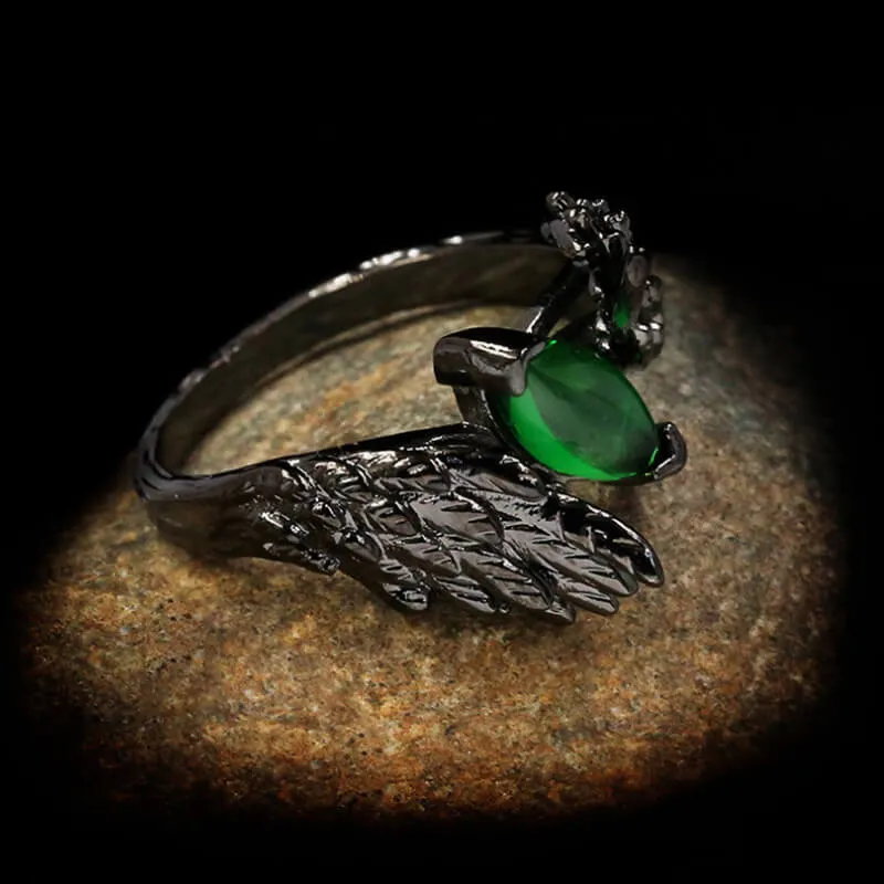 Dark Angel Wing Brass Gothic Ring sold by GTHIC