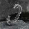 Wolf Torc Stainless Steel Viking Bracelet sold by GTHIC