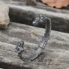 Wolf Torc Stainless Steel Viking Bracelet sold by GTHIC