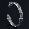 Wolf Torc Stainless Steel Viking Bracelet sold by GTHIC