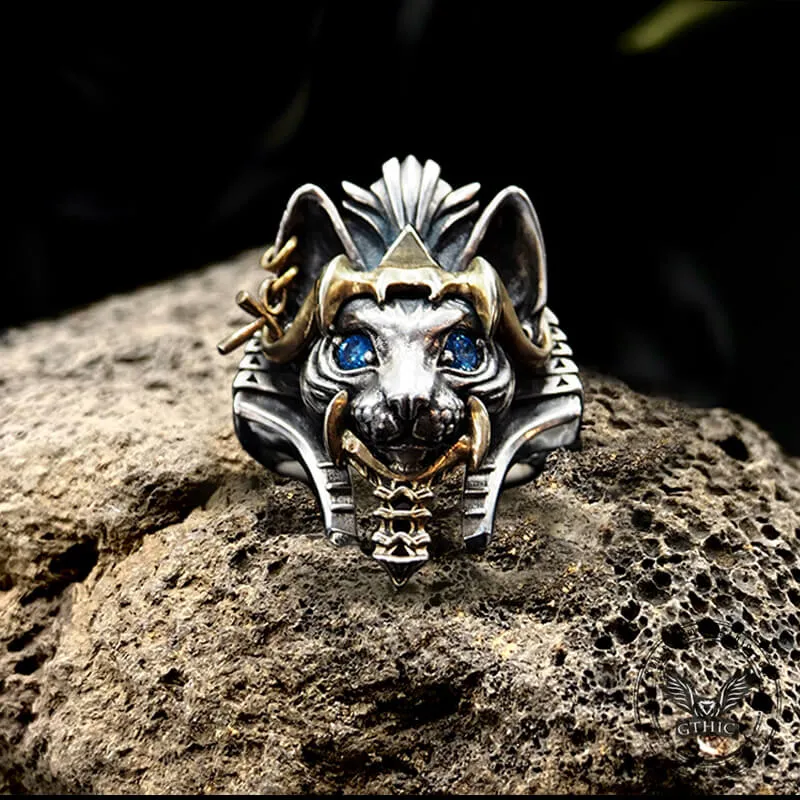 Egypt Sphinx Cat Sterling Silver Pharaoh Ring sold by GTHIC product image thumbnail 5