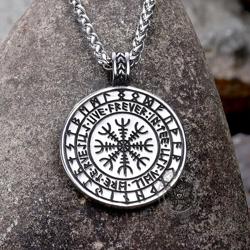 Aegishjalmr Dragon Stainless Steel Viking Pendant sold by GTHIC product image thumbnail 4