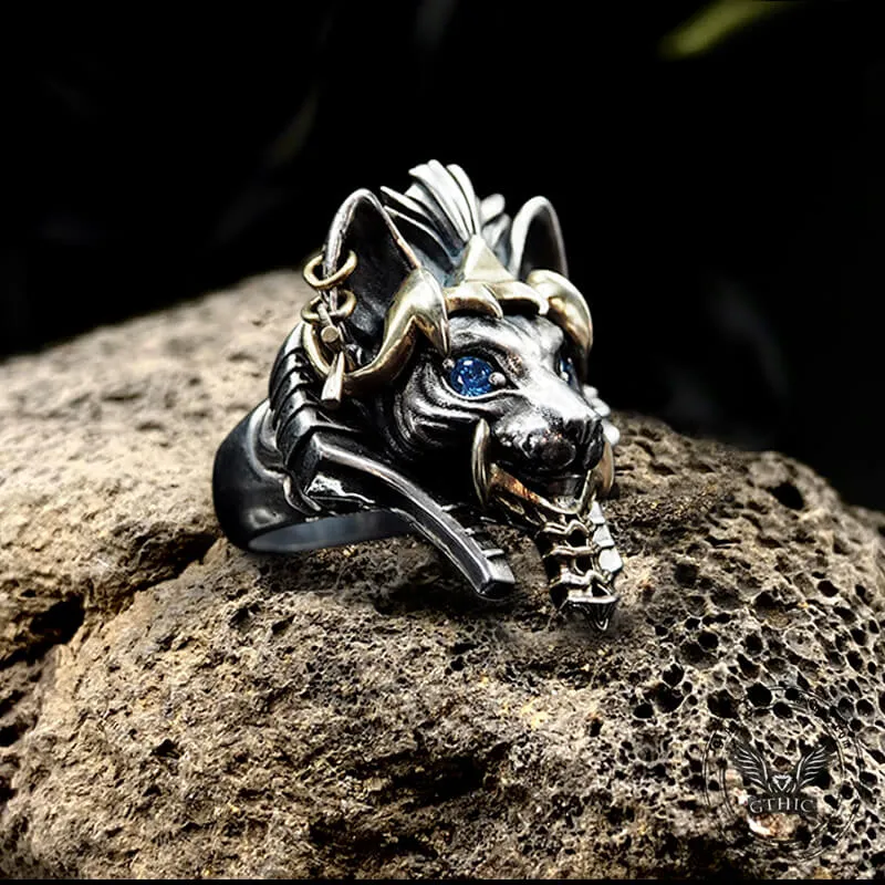 Egypt Sphinx Cat Sterling Silver Pharaoh Ring sold by GTHIC product image thumbnail 3