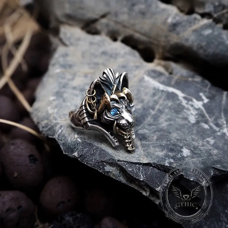Egypt Sphinx Cat Sterling Silver Pharaoh Ring sold by GTHIC product image thumbnail 4