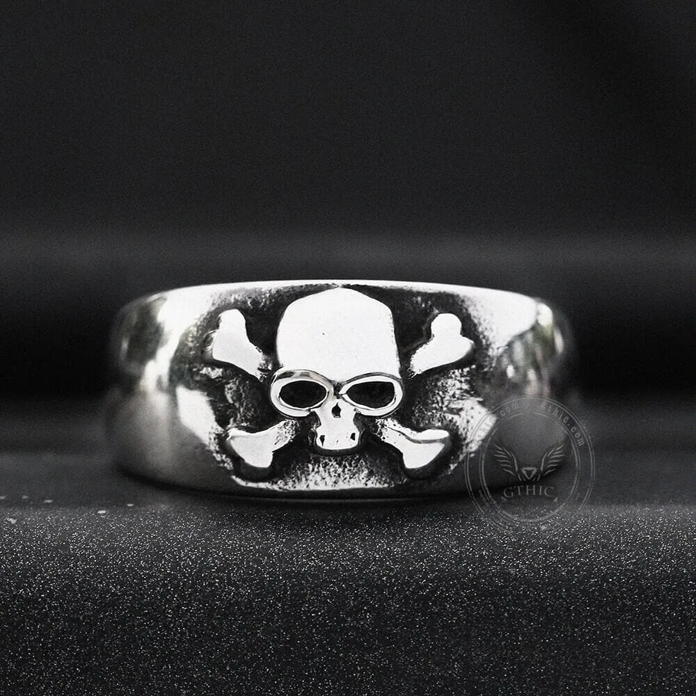 Skull and Crossbones Stainless Steel Ring sold by GTHIC product image thumbnail 3