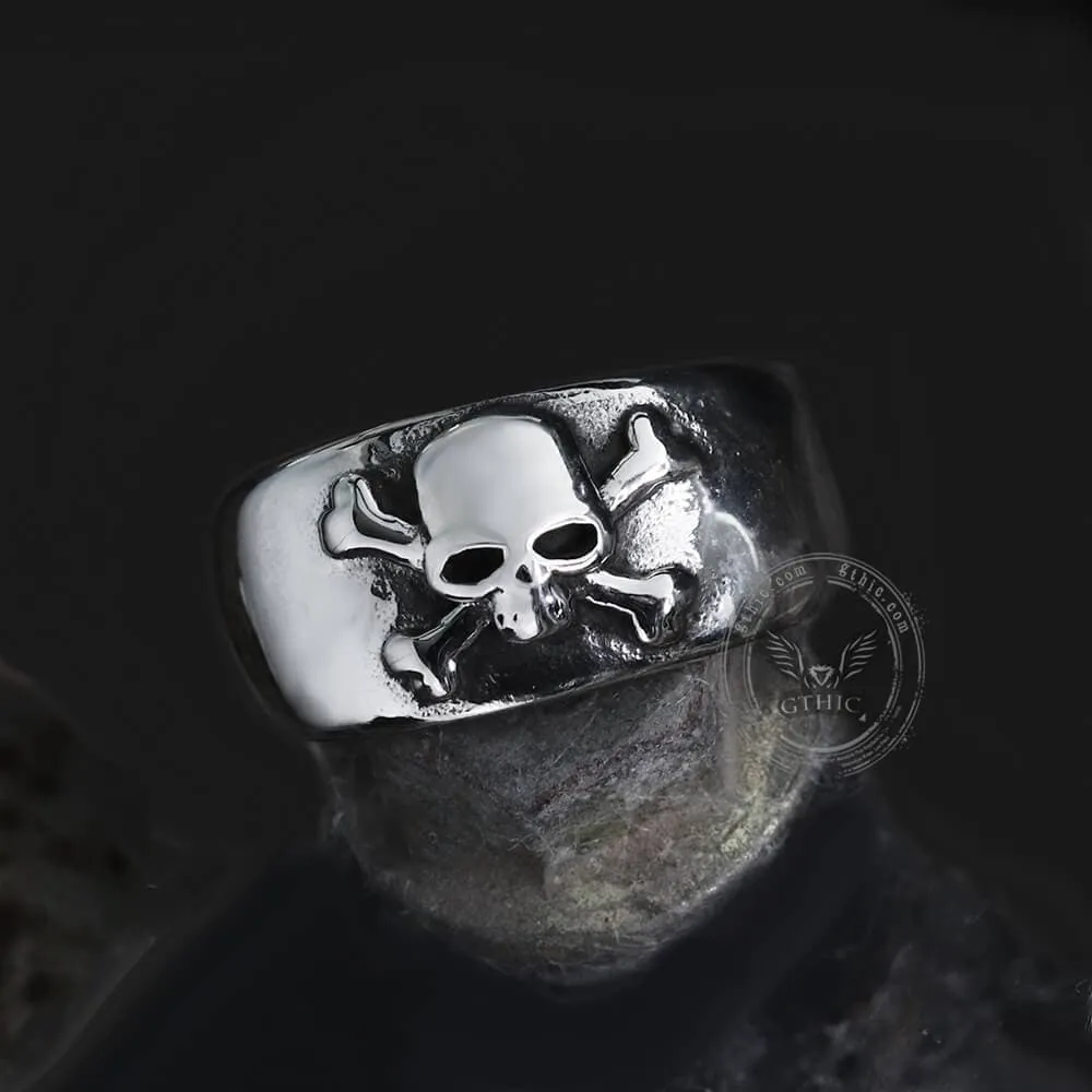 Skull and Crossbones Stainless Steel Ring sold by GTHIC product image thumbnail 5