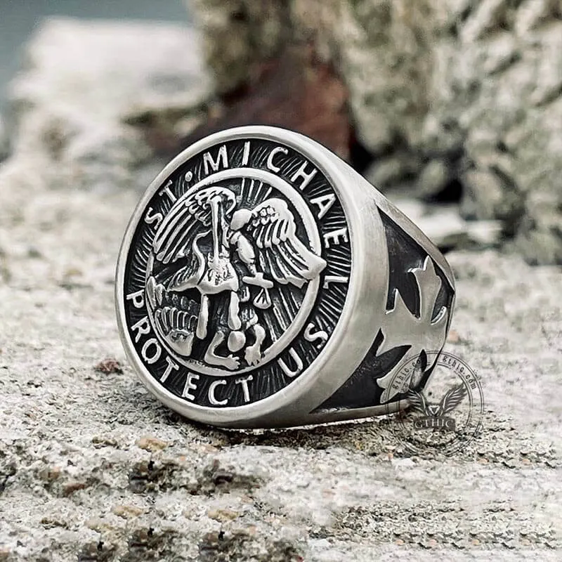 Guardian Angel Templar Knight Sterling Silver Ring sold by GTHIC product image thumbnail 5