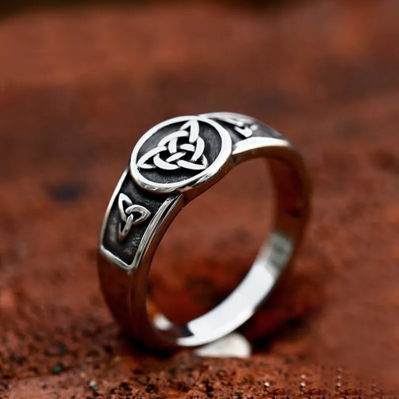 Simple Celtic Knot Stainless Steel Viking Ring sold by GTHIC