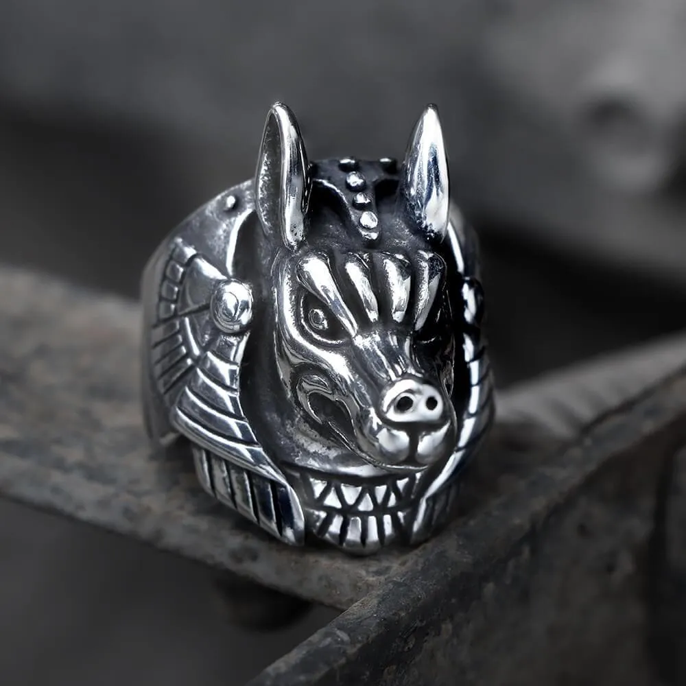 Anubis Egyptian Death God Stainless Steel Ring sold by GTHIC