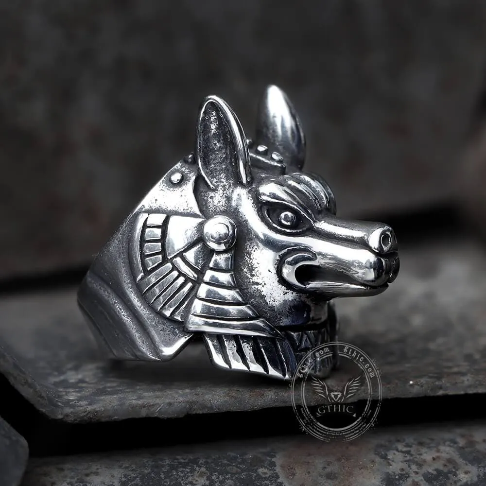 Anubis Egyptian Death God Stainless Steel Ring sold by GTHIC product image thumbnail 3