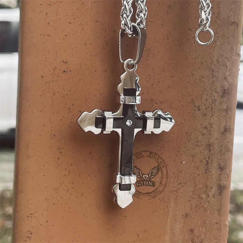 Simple Budded Cross Stainless Steel Christian Pendant sold by GTHIC product image thumbnail 3