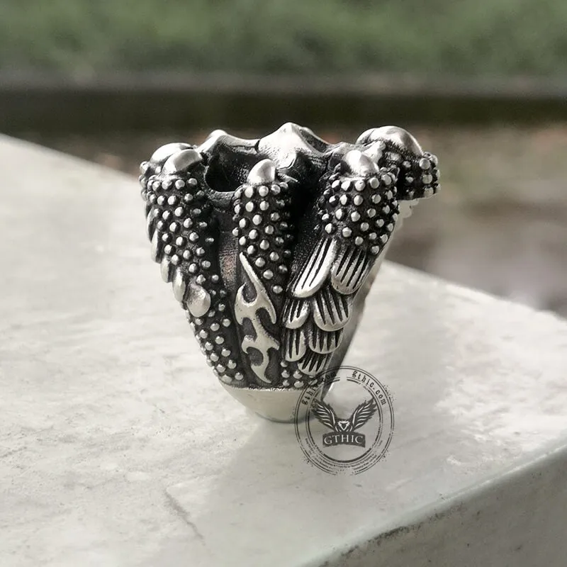 Gothic Claw Skull Sterling Silver Ring sold by GTHIC product image thumbnail 5