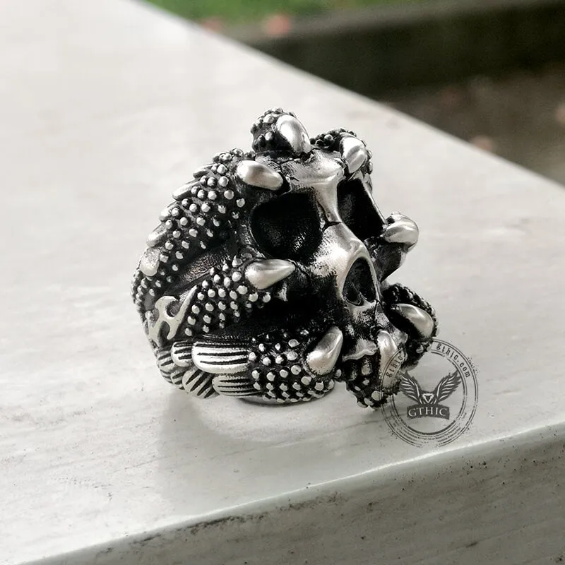 Gothic Claw Skull Sterling Silver Ring sold by GTHIC product image thumbnail 3