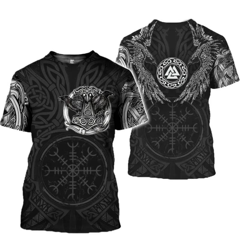 Viking Symbols Valknut Polyester T-Shirt sold by GTHIC