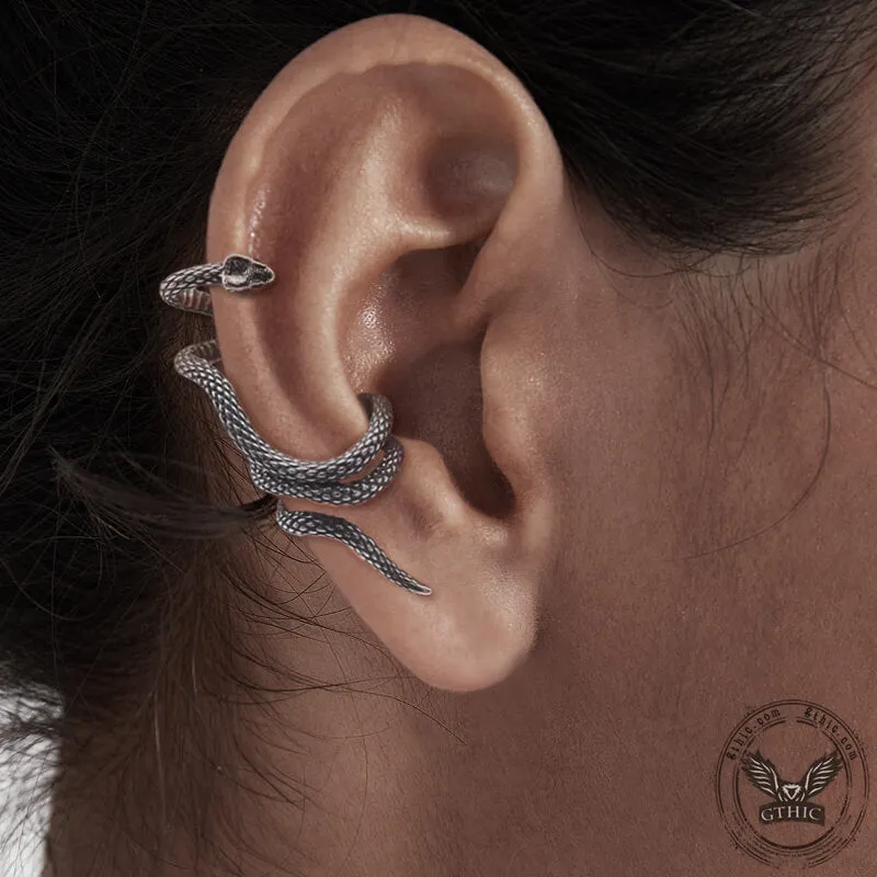 Winding Snake Stainless Steel Ear Cuffs sold by GTHIC product image thumbnail 2