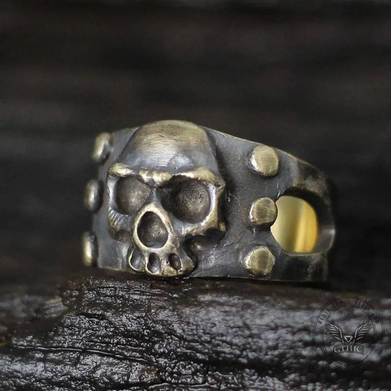 Vintage Punk Sterling Silver Skull Ring sold by GTHIC