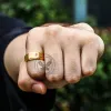 Viking Animal Runes Stainless Steel Spinner Ring sold by GTHIC