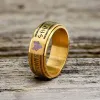 Viking Animal Runes Stainless Steel Spinner Ring sold by GTHIC