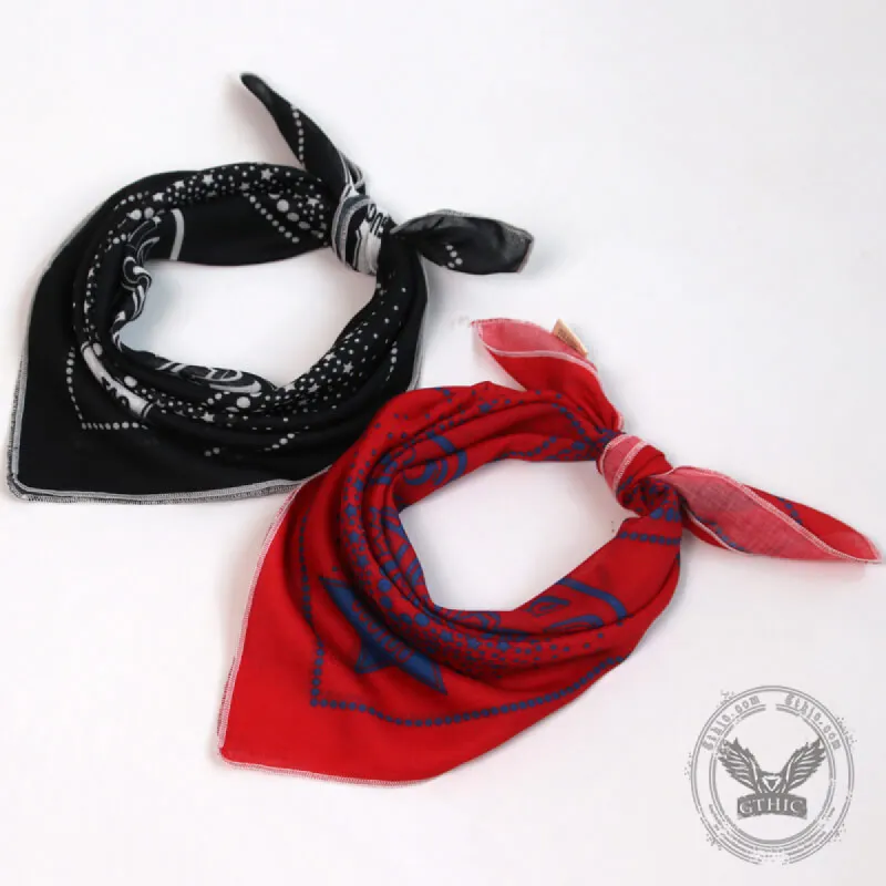 Star Cotton Linen Square Scarf sold by GTHIC
