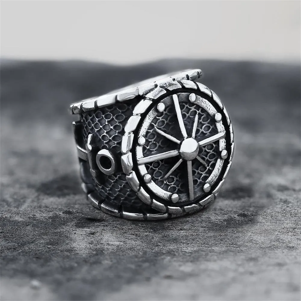 Striking Anchor And Compass Stainless Steel Marine Ring sold by GTHIC product image thumbnail 4