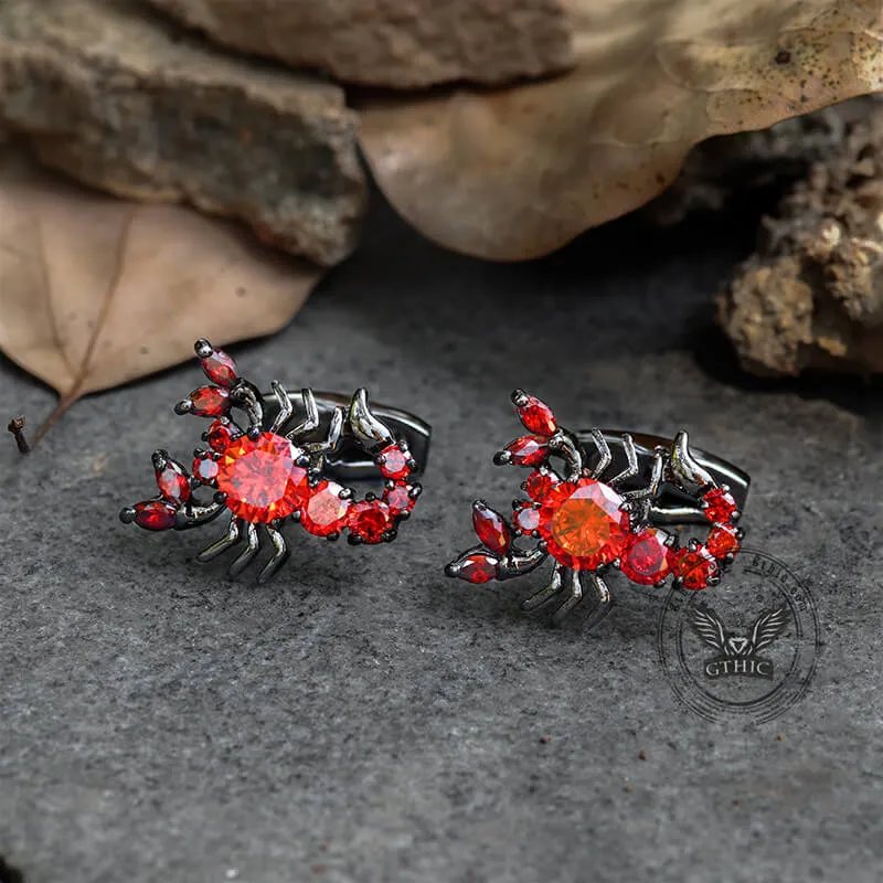 Scorpion Red CZ Brass Cufflinks sold by GTHIC product image thumbnail 3