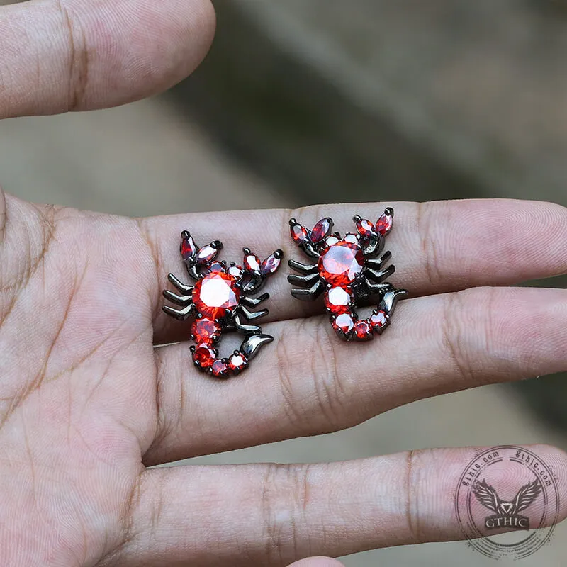 Scorpion Red CZ Brass Cufflinks sold by GTHIC product image thumbnail 4