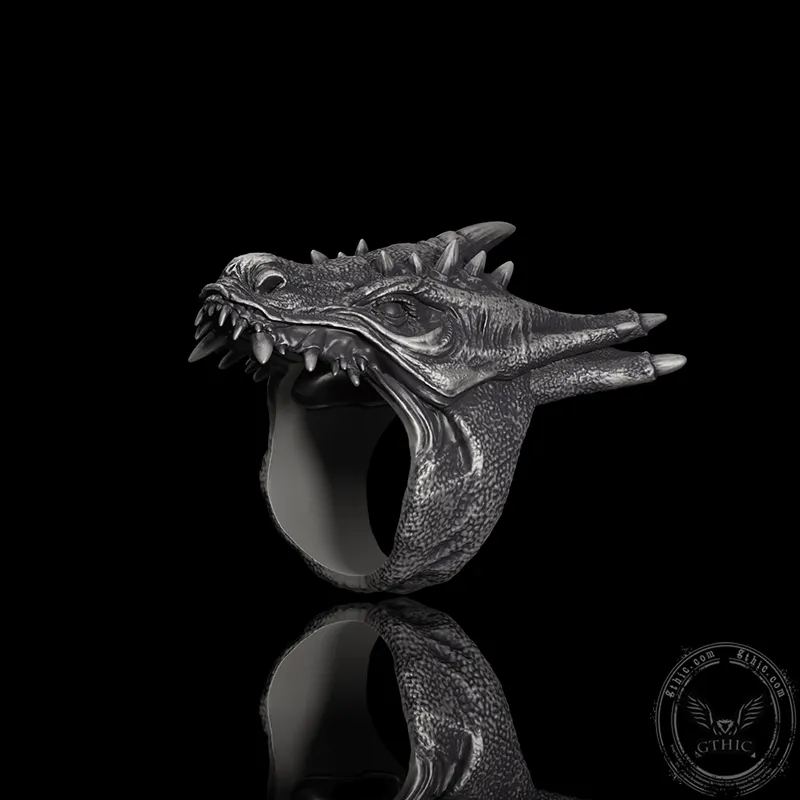 Dragon Head Sterling Silver Animal Ring sold by GTHIC product image thumbnail 5