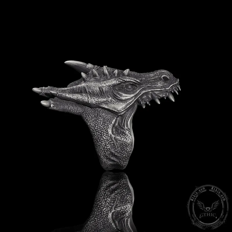 Dragon Head Sterling Silver Animal Ring sold by GTHIC product image thumbnail 4