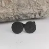 Simple Black Stone Stainless Steel Stud Earrings sold by GTHIC