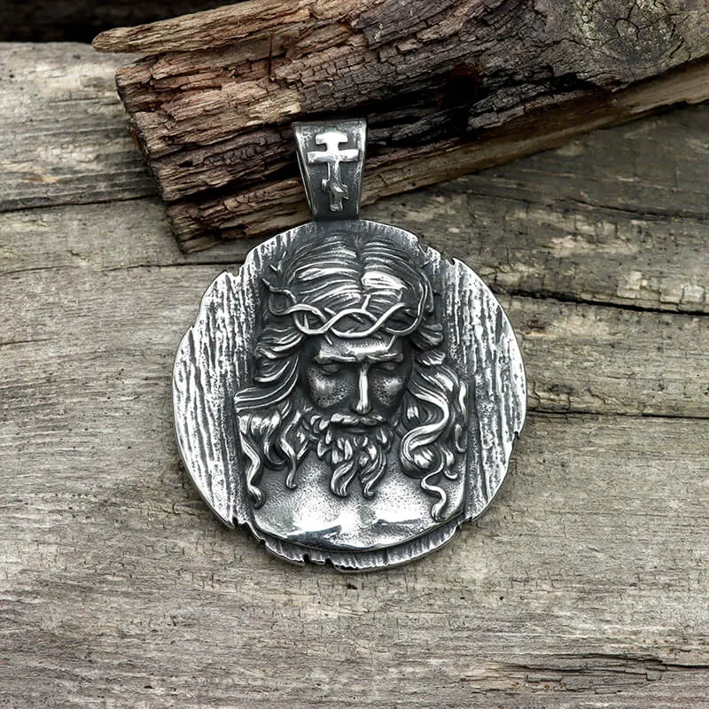 Crown of Thorns Jesus Stainless Steel Pendant sold by GTHIC product image thumbnail 4