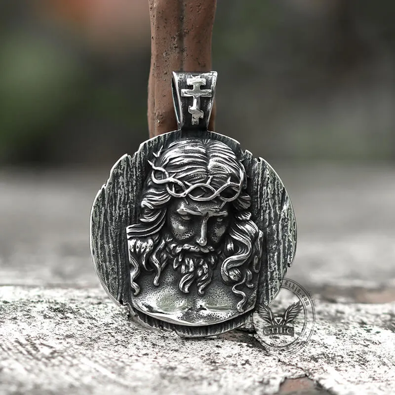 Crown of Thorns Jesus Stainless Steel Pendant sold by GTHIC product image thumbnail 5