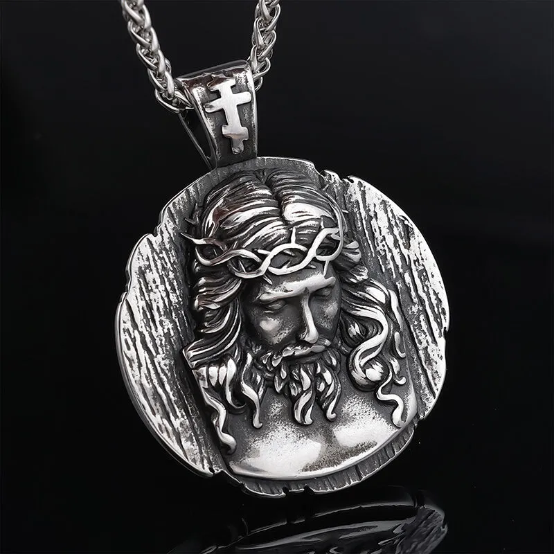 Crown of Thorns Jesus Stainless Steel Pendant sold by GTHIC