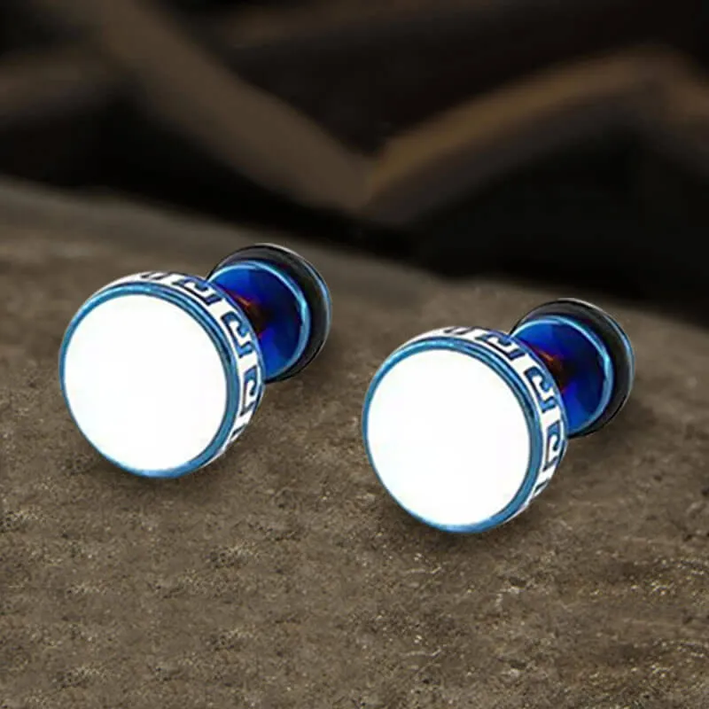 Punk Great Wall Pattern Stainless Steel Stud Earring sold by GTHIC product image thumbnail 4