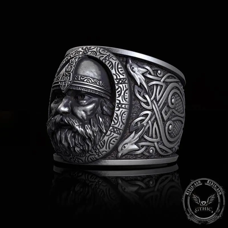 Viking Celtic Knot Warrior Sterling Silver Ring sold by GTHIC product image thumbnail 4
