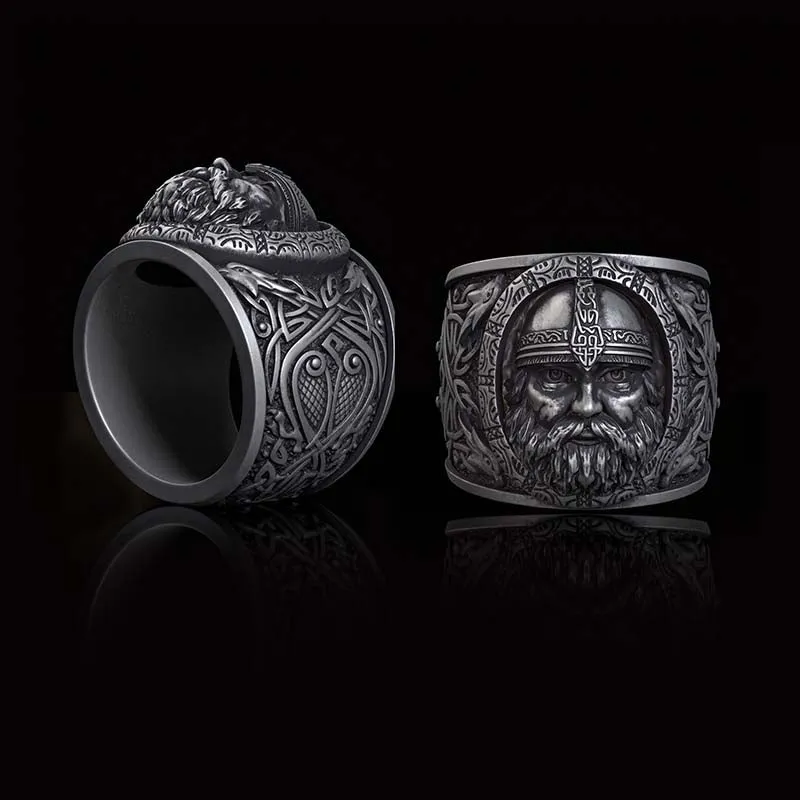 Viking Celtic Knot Warrior Sterling Silver Ring sold by GTHIC
