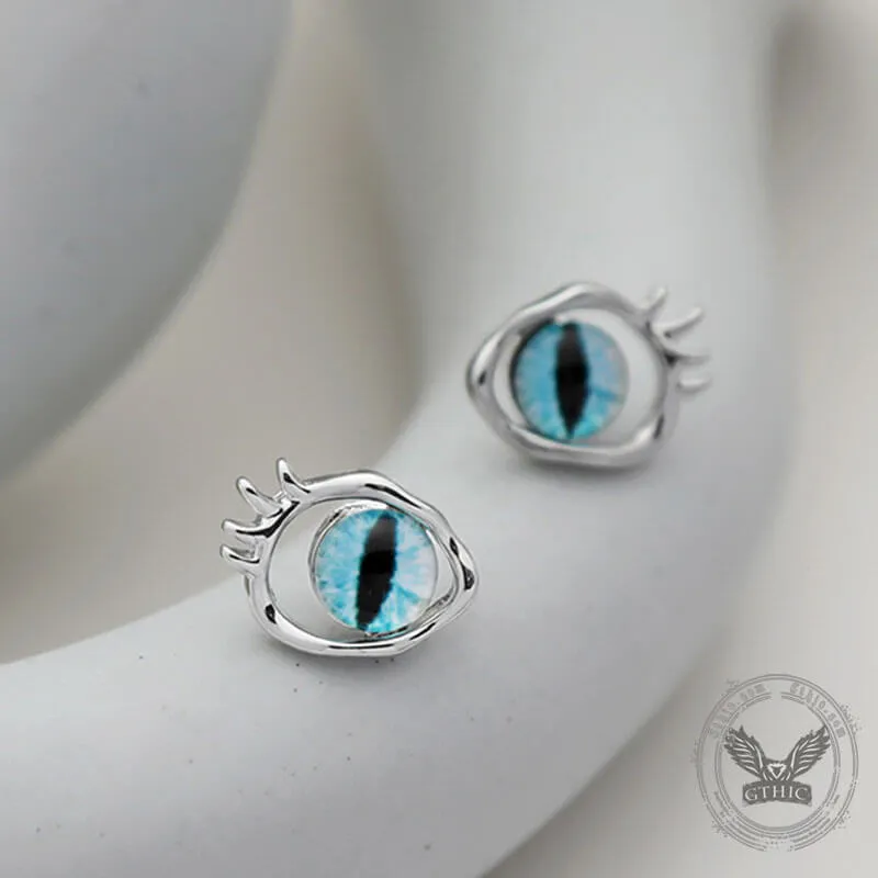 Simple Devil's Eye Alloy Stud Earrings sold by GTHIC product image thumbnail 4