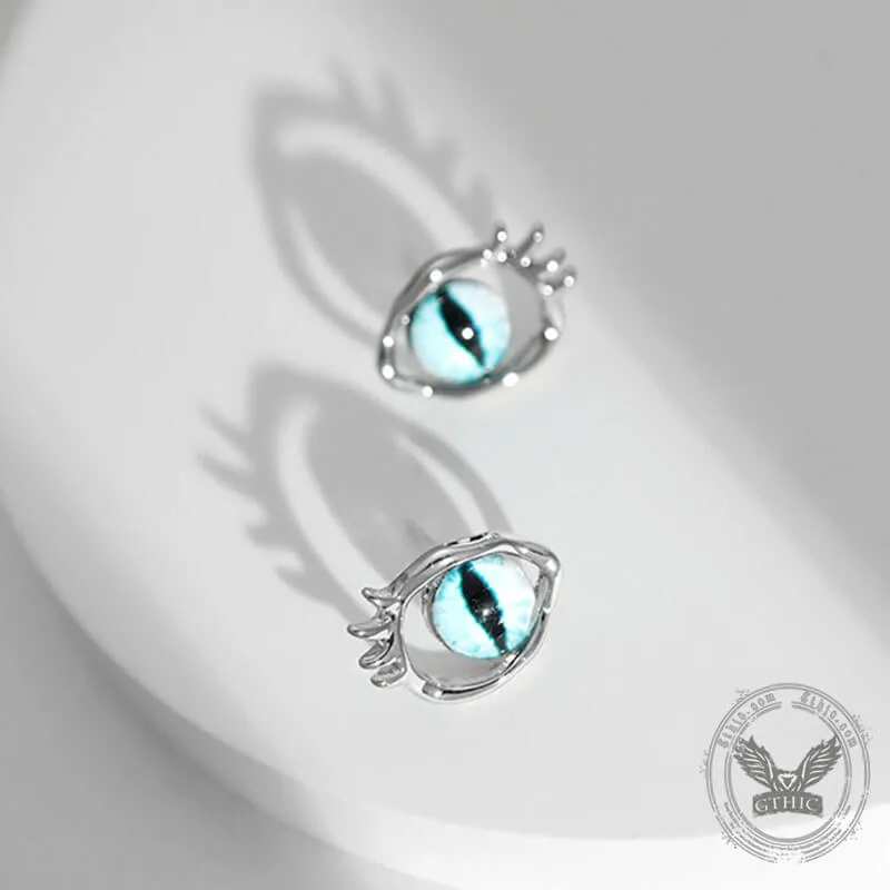 Simple Devil's Eye Alloy Stud Earrings sold by GTHIC product image thumbnail 3