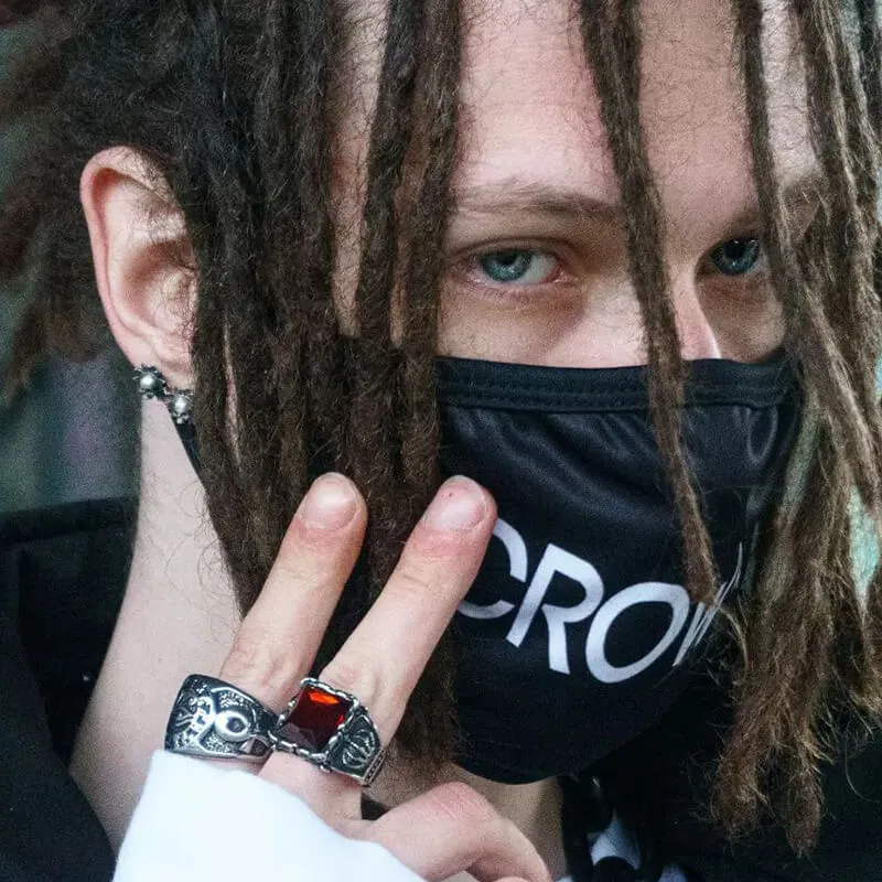 Sunflower Skull Sterling Silver Stud Earrings sold by GTHIC product image thumbnail 2