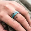 Viking Runes Amulet Stainless Steel Band Ring sold by GTHIC
